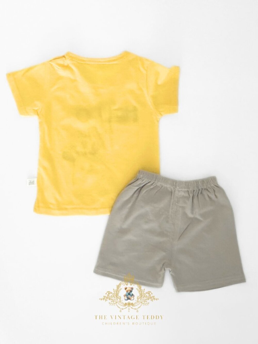 NWT Cute Boys Matching Set Kids T-shirt Shorts 2-Piece 100% Cotton Giraffe 9-12M - Picture 2 of 4